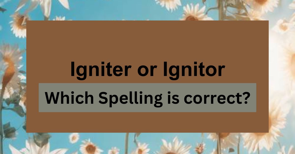 Igniter or Ignitor Which Spelling Should You Choose?