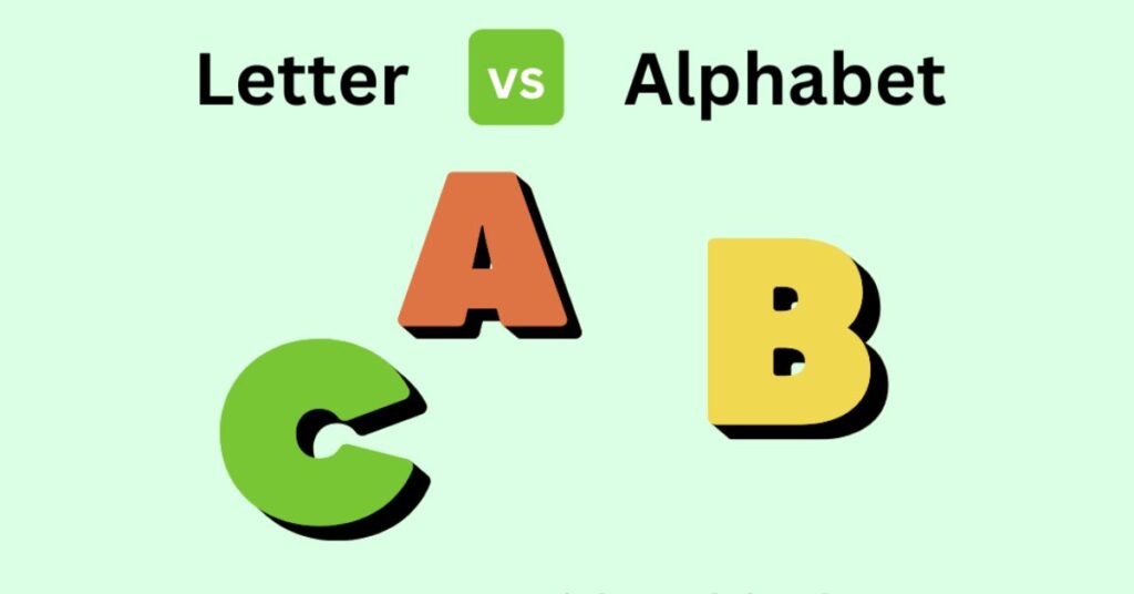 Letter vs. Alphabet: Key Differences