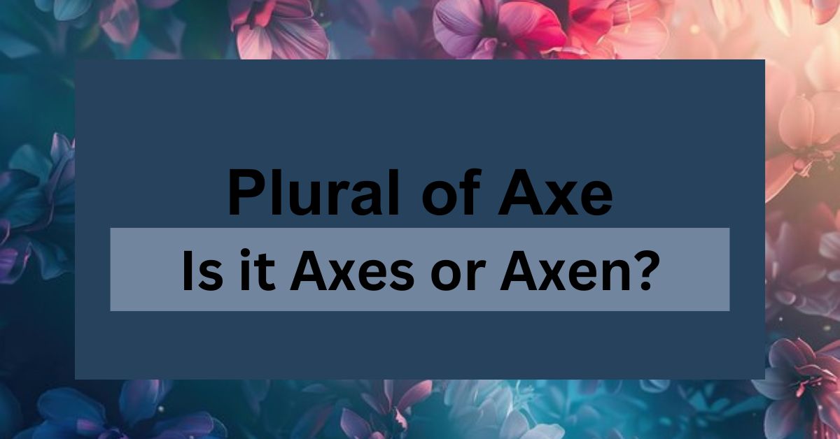 What’s the Plural of Axe Is it Axes or Axen?