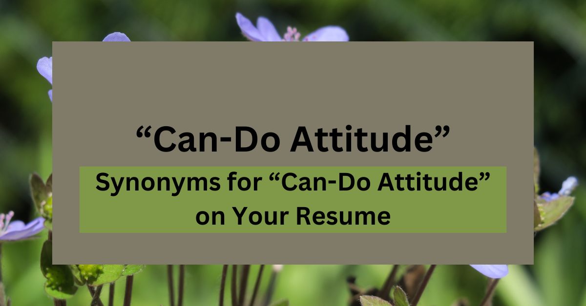 12 Synonyms for “Can-Do Attitude” on Your Resume