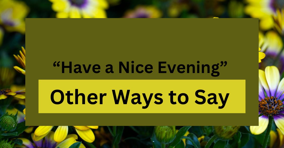 13 Other Ways to Say “Have a Nice Evening”